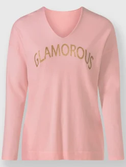 Pull en tricot fin imprimé brillant