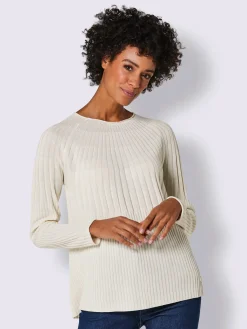 Pull en tricot fin mélange soie-cachemire