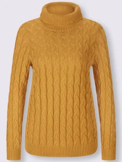 Pull en tricot fin motif torsadé classique