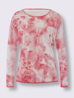 Pull en tricot fin ourlets et bords piqués