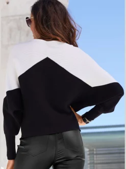 Pull en tricot large encolure
