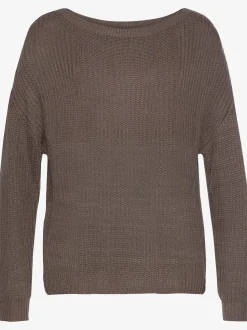 Pull en tricot large encolure ronde