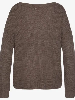 Pull en tricot large encolure ronde