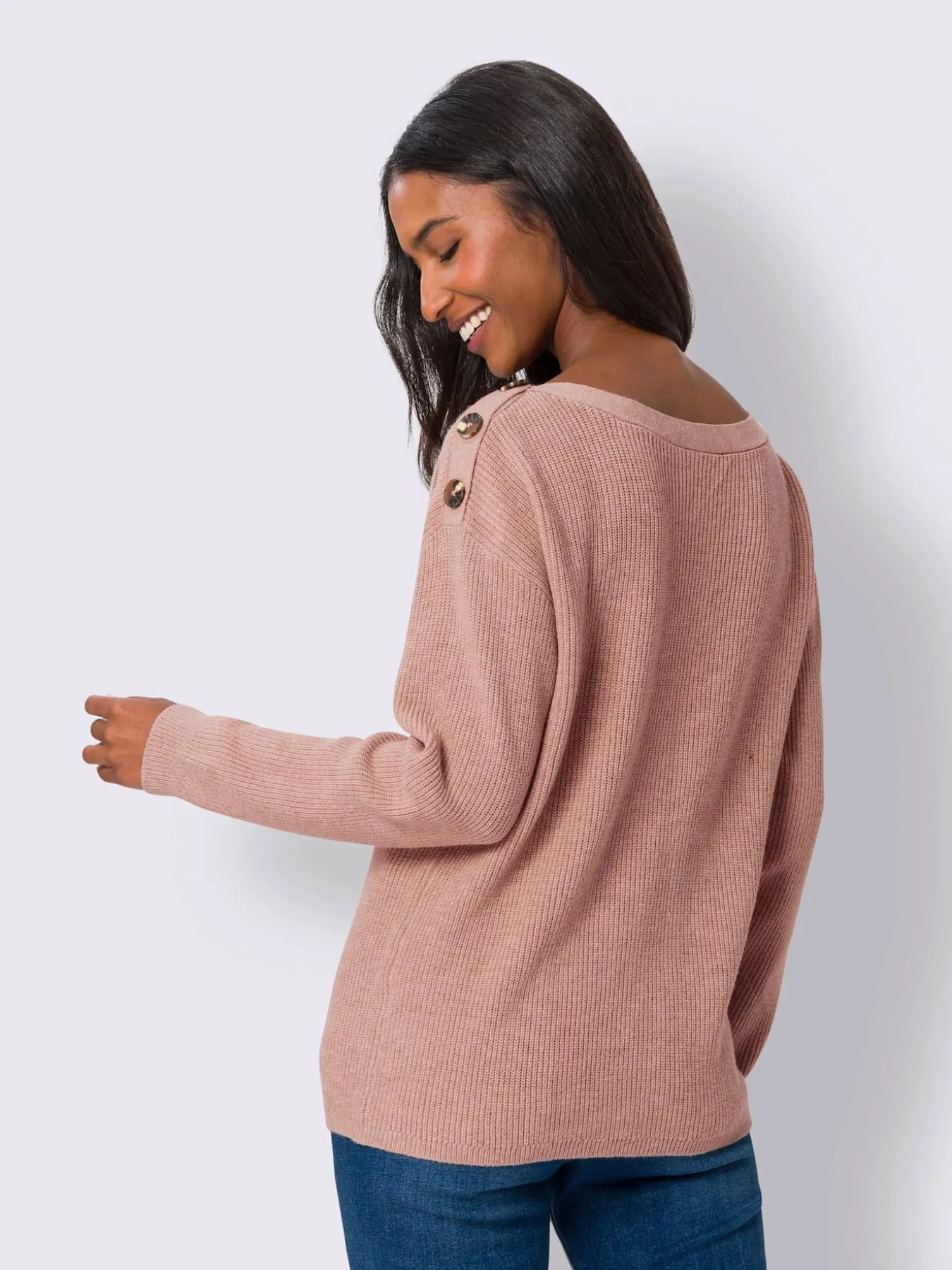 Pull en tricot large encolure ronde