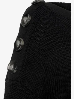 Pull en tricot élégant, boutons décoratifs