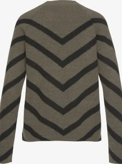 Pull en tricot motif à rayures tendance