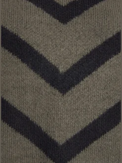 Pull en tricot motif à rayures tendance