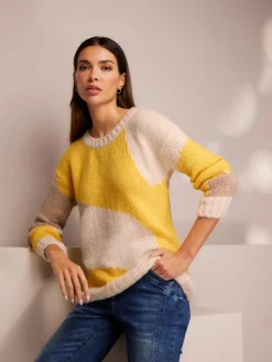 Pull en tricot motif color block tendance