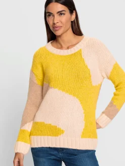 Pull en tricot motif color block tendance