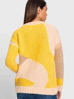 Pull en tricot motif color block tendance