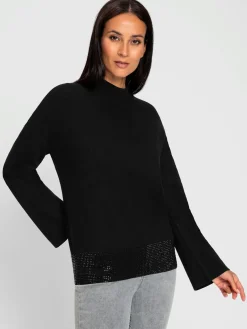 Pull en tricot petites pierres fantaisie tendance