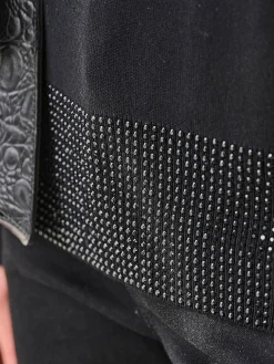 Pull en tricot petites pierres fantaisie tendance