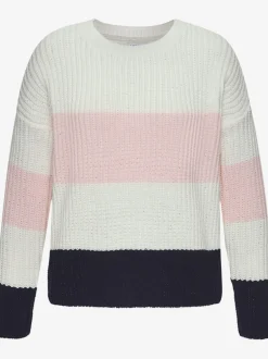 Pull en tricot rayures transversales tendance