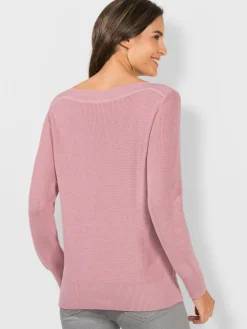 Pull en tricot structure côtelée