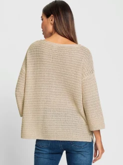 Pull encolure ronde fil fantaisie brillant
