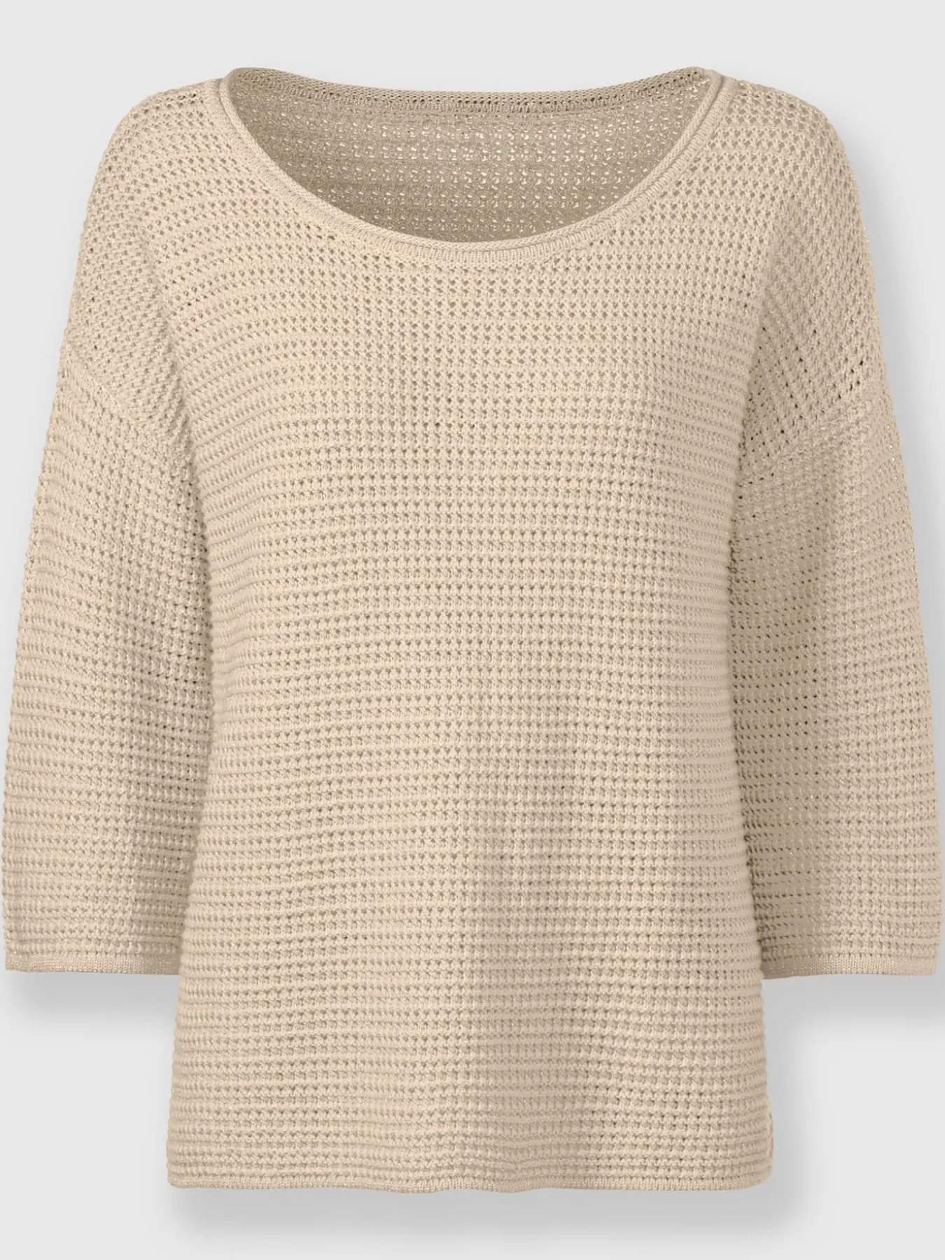 Pull encolure ronde fil fantaisie brillant