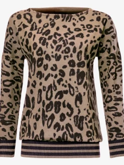 Pull encolure ronde imprimé tendance