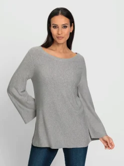 Pull encolure ronde inscription avec petites pierres brillantes fantaisie
