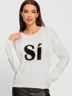 Pull encolure ronde joli fil moelleux