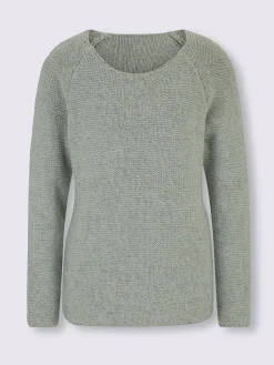 Pull encolure ronde joli motif en tricot
