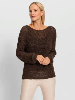 Pull encolure ronde joli fil fantaisie