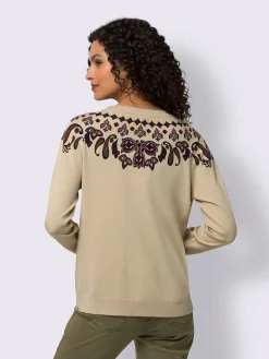 Pull encolure ronde joli imprimé