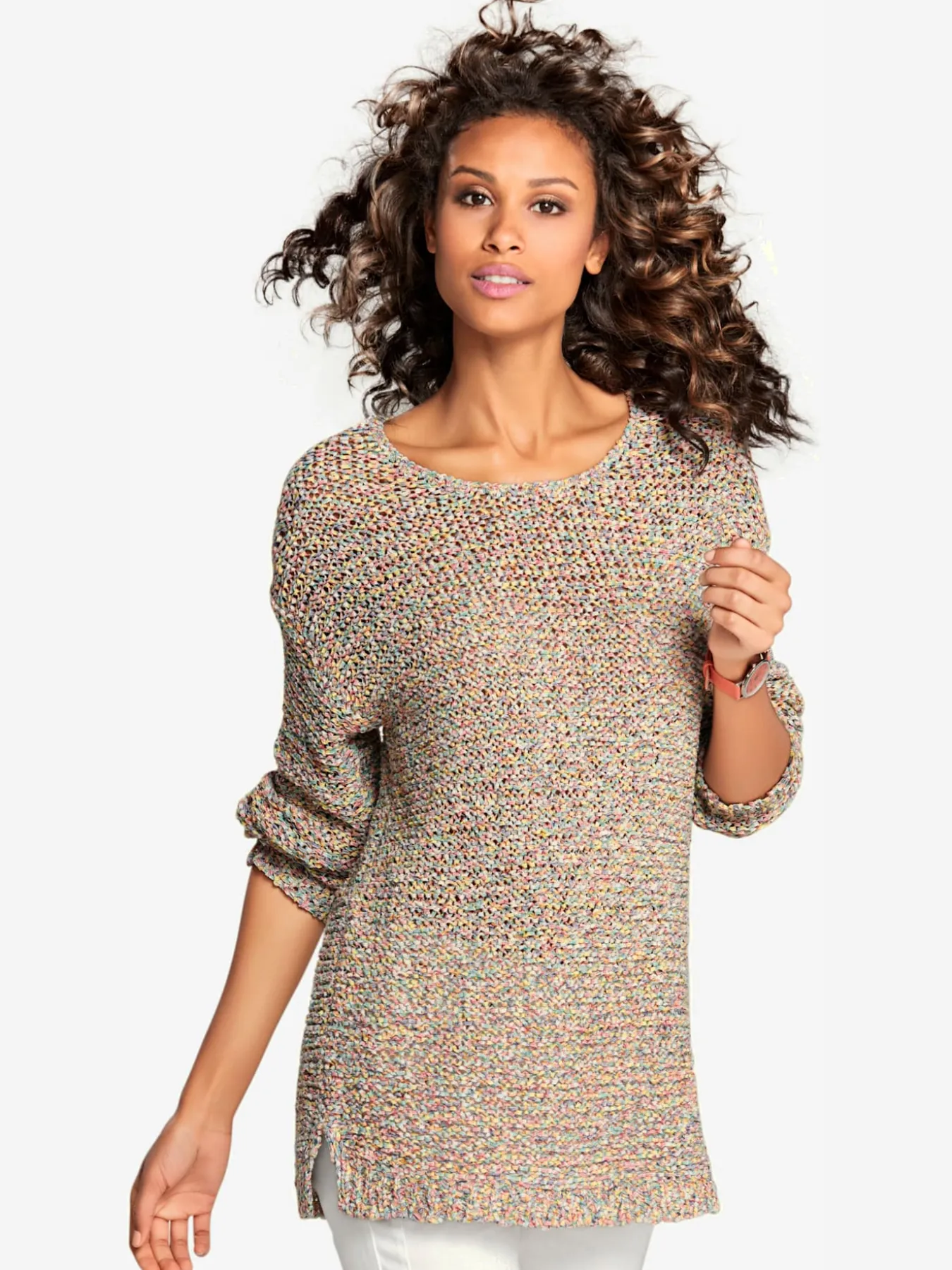 Pull encolure ronde look décontracté tendance