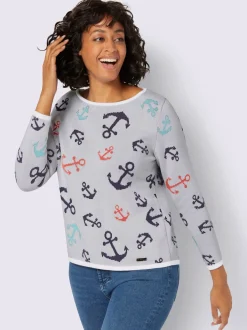 Pull encolure ronde pur coton