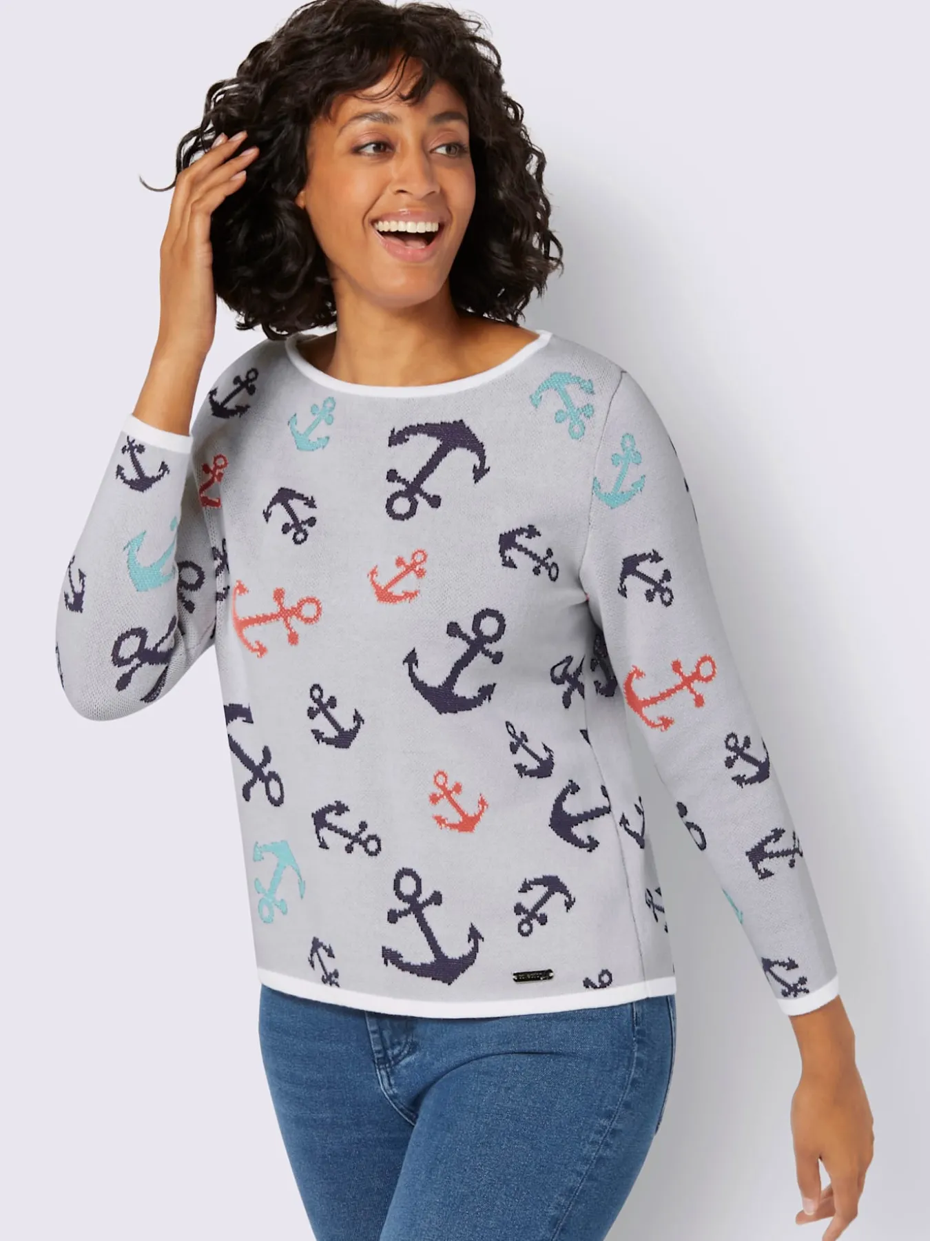 Pull encolure ronde pur coton