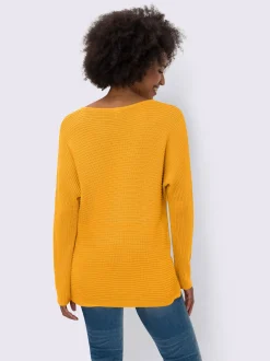 Pull encolure ronde rubans latéraux à nouer devant ou derrière