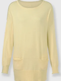 Pull encolure ronde tricot chiné