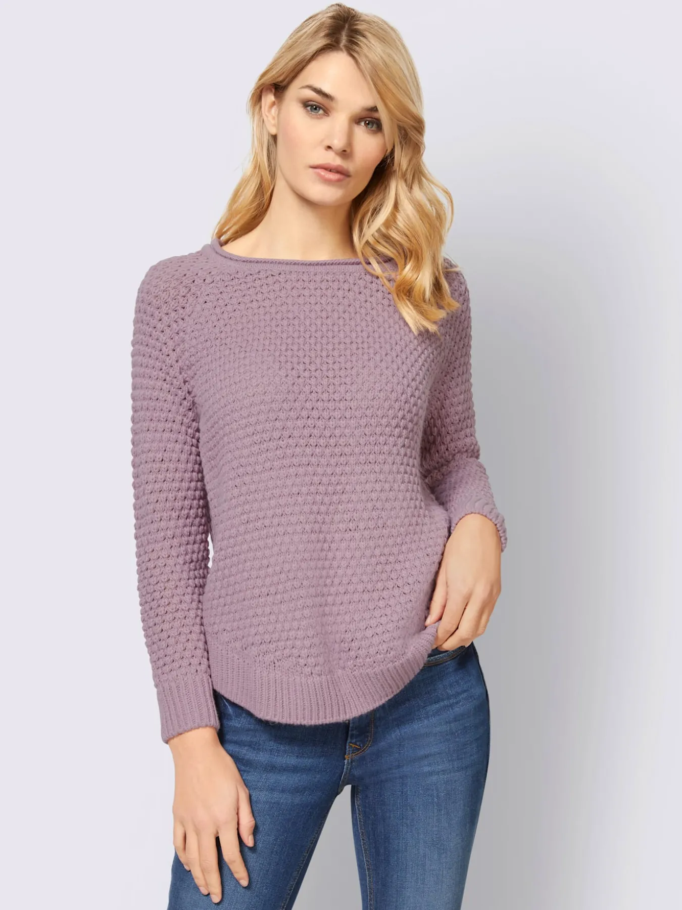Pull encolure ronde tricot doux