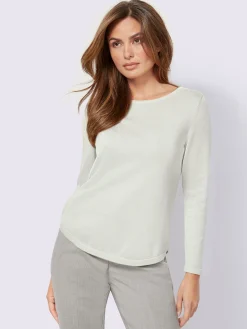 Pull femme basique élégant en coton pima