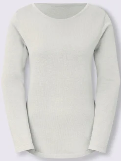 Pull femme basique élégant en coton pima