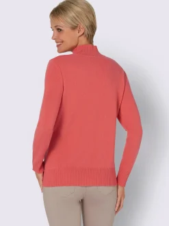 Pull femme basique pratique col montant