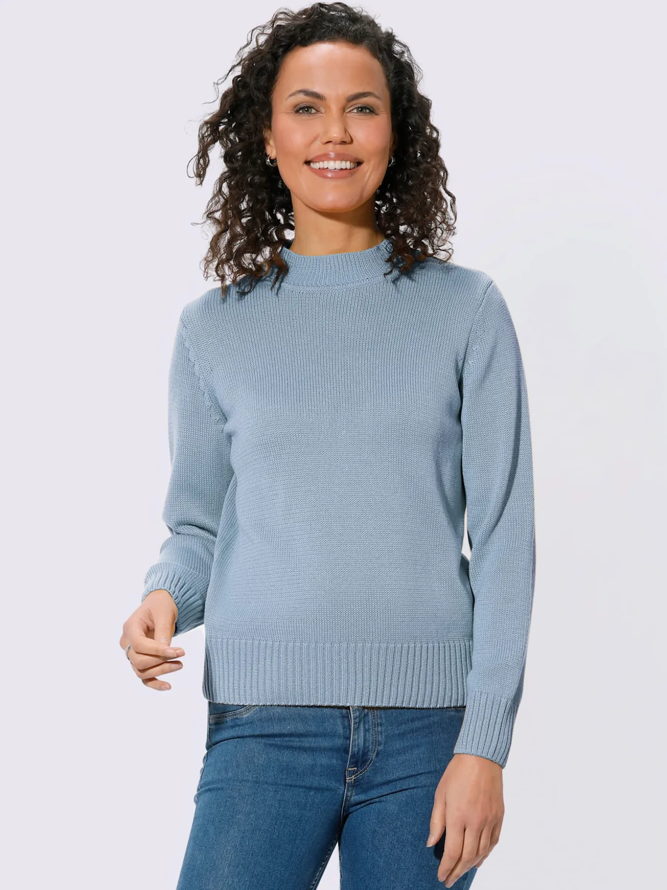 Pull femme col tortue finitions côtelés