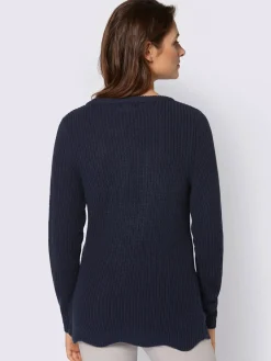 Pull femme effet côtelé