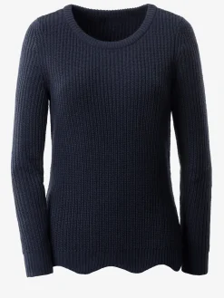 Pull femme effet côtelé