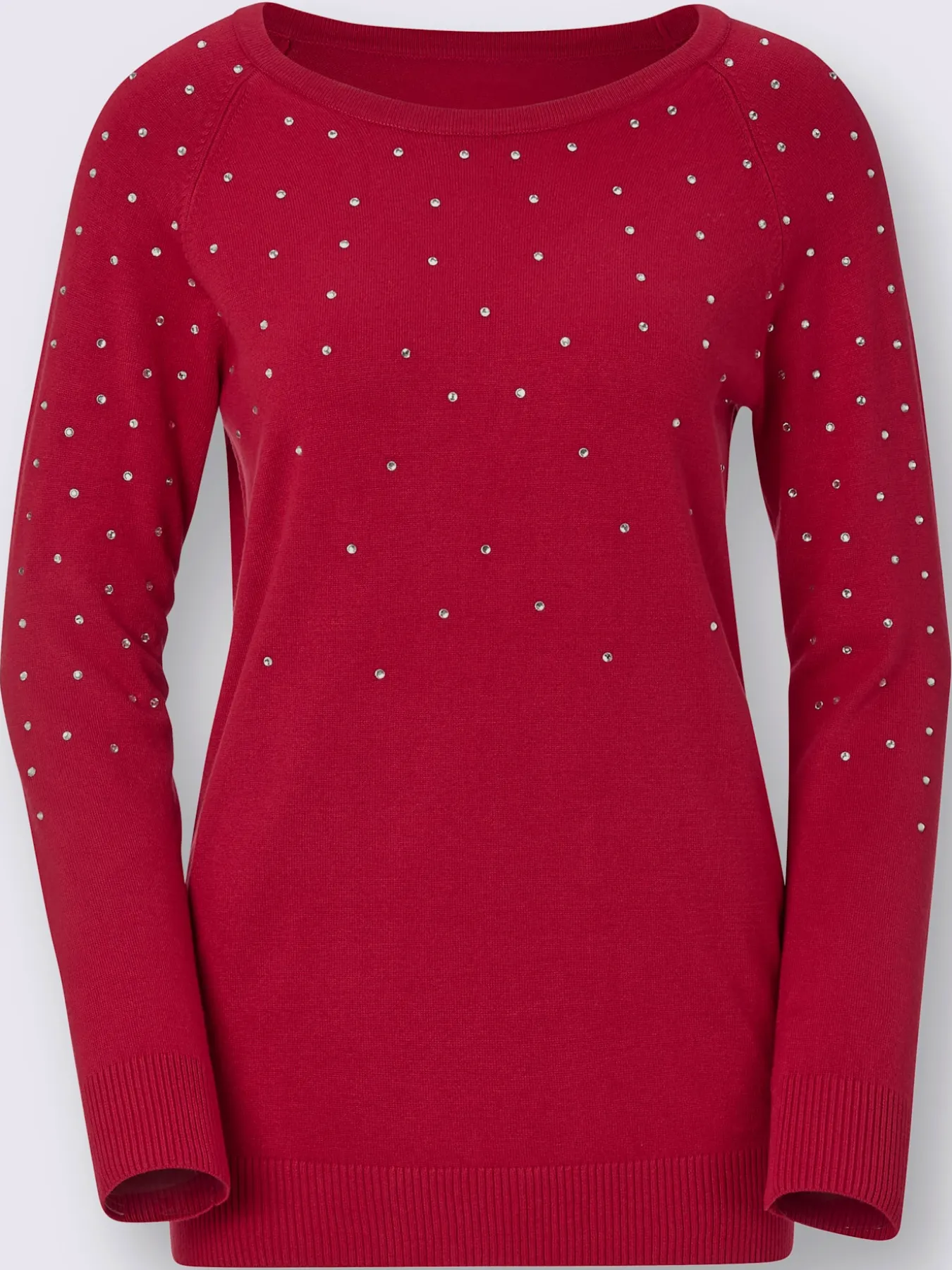 Pull femme orné de petits cristaux scintillants