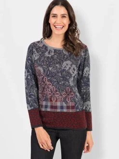 Pull jacquard 50% coton