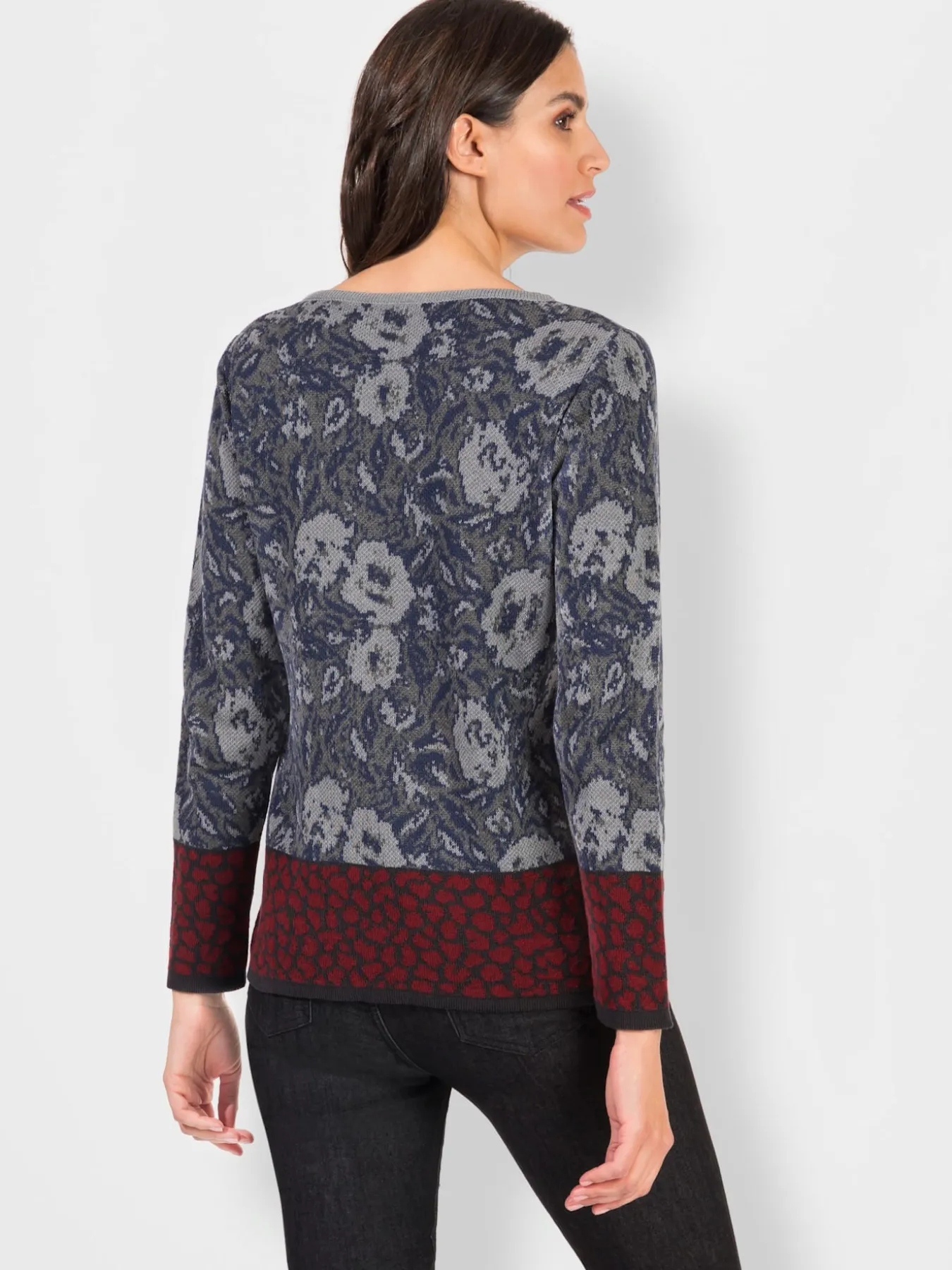 Pull jacquard 50% coton