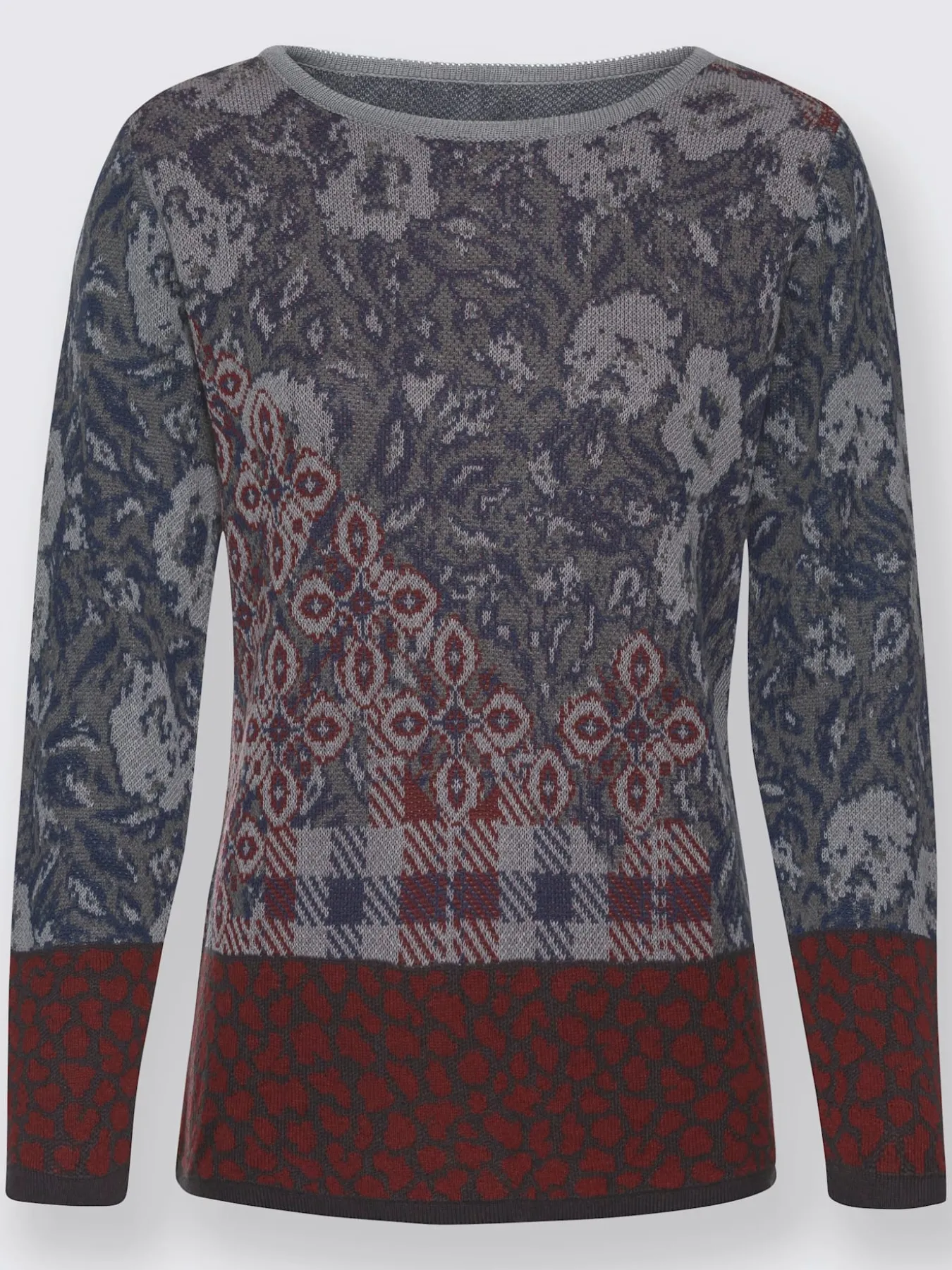 Pull jacquard 50% coton