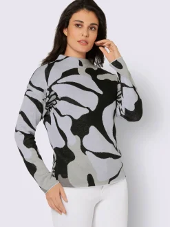 Pull jacquard 48% laine vierge
