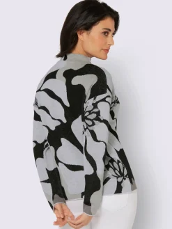 Pull jacquard 48% laine vierge