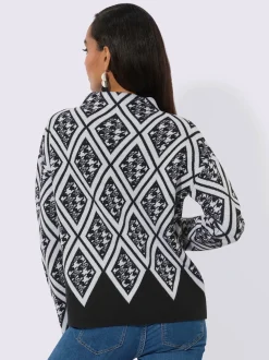 Pull jacquard 30% laine vierge (mérinos)
