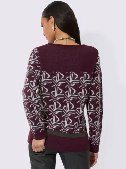 Pull jacquard 30% laine vierge (mérinos)
