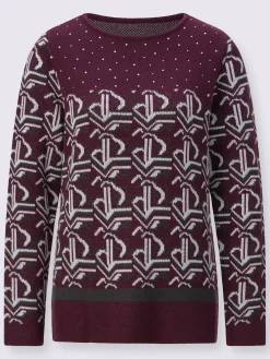 Pull jacquard 30% laine vierge (mérinos)