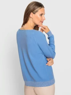 Pull jacquard fil fantaisie brillant