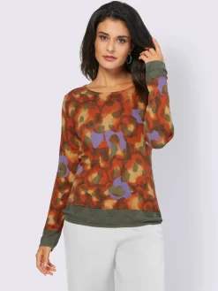 Pull jacquard imprimé tendance