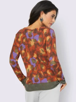 Pull jacquard imprimé tendance